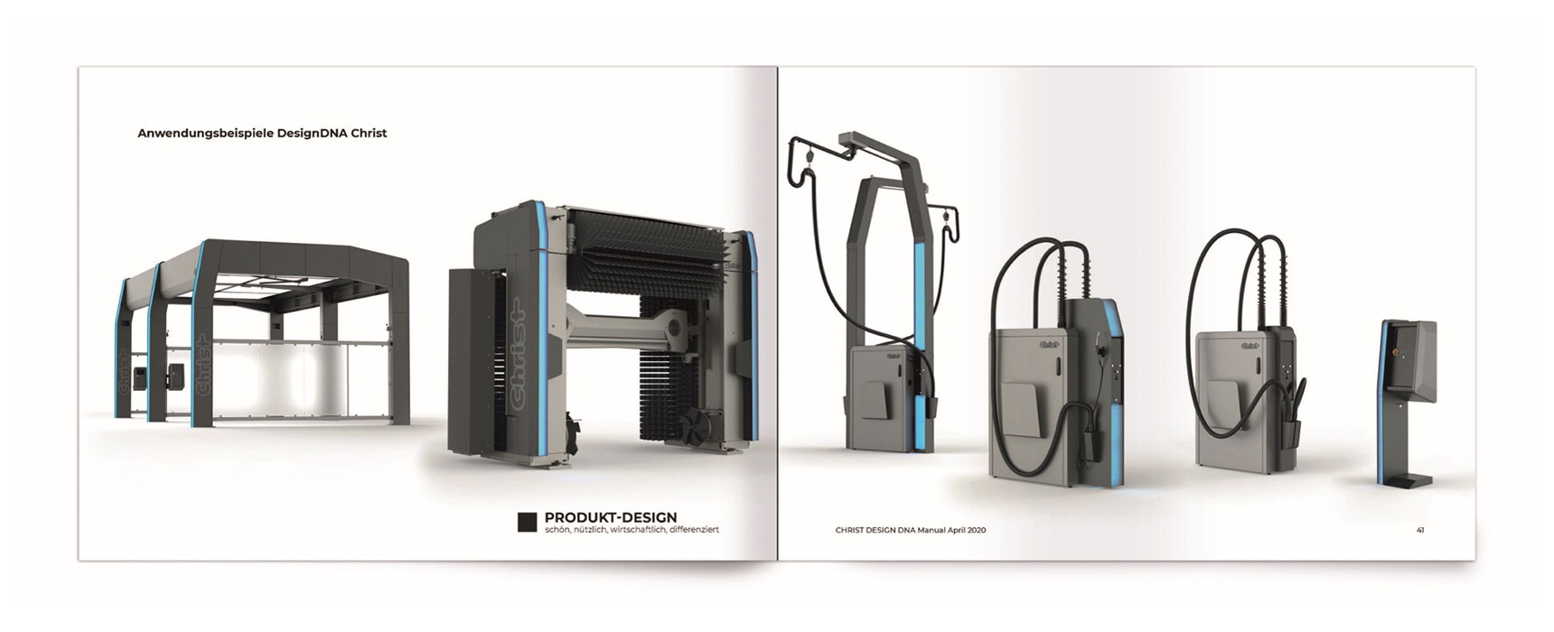 Auszug aus dem Industrialdesign-Manual des Christ-Portfolios