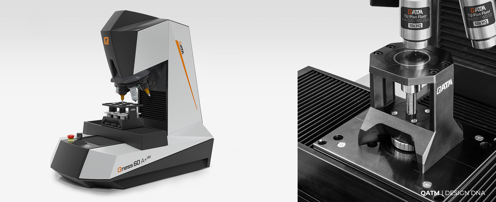 QATM-Mikrohärteprüfgerät mit Detailaufnahme