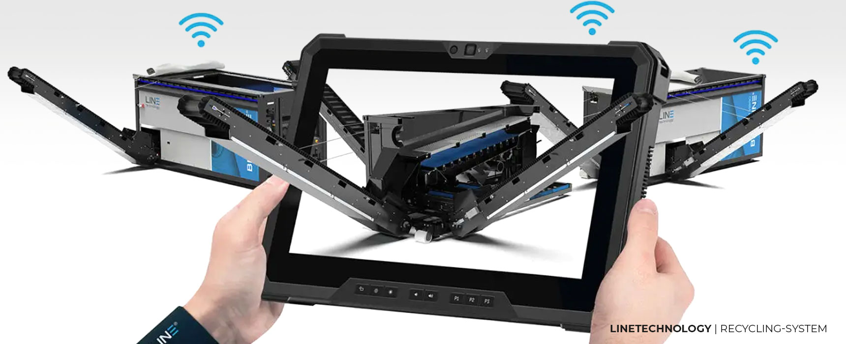 Bediensystem "BLUECTRL" mittels Rugged Tablet "BLUE PANEL"